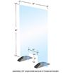 Portable Acrylic Barrier Kit, 30” x 40”, CRL PS3040WN