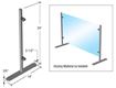 Round Portable Partition End Post, 24” x 1”, CRL PP24E