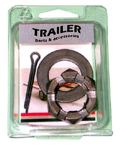 Trailer Axle Spindle Nut Kit with "D" Washer, Reliable 230011