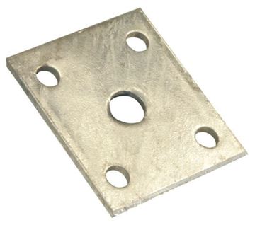 Axle Tie Plate Flat Galvanized for 3/8" U-Bolt, CE Smith 20022G