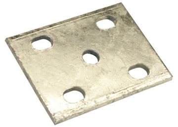 Axle Tie Plate Flat Galvanized for 1/2" U-Bolt, CE Smith 20044GA