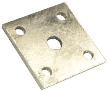 Axle Tie Plate Flat Galvanized for 3/8" U-Bolt, CE Smith 20015G