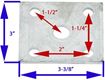 Trailer Tie Plate U-Bolt Kit for 1.5" Square Axle, CE Smith 23102