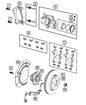 Exploded view diagram of the Reliable CRA1000 disc brake caliper assembly and its parts