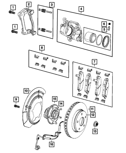 Disc Brake Caliper Assembly Rh