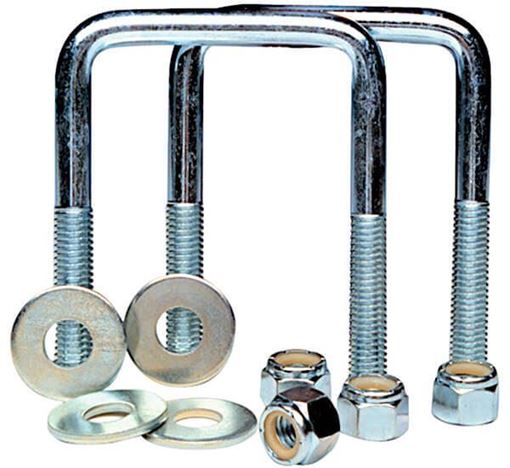 Trailer Axle Square U-Bolt Kit, 1.5" by 4.1", Tie Down Eng LR86213