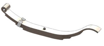 Axle Slipper Spring, 900 lbs, 4 Leaf, 25" Length, UCF UNA-179