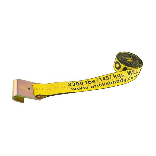 2" X 30' 10,000Lb Industrial Grade Winch Strap w/ Flat Hook, Erickson 58600