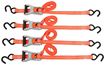 1" X 10' 1,500 Lb. Polyester Ratcheting Web Clamp Tie Downs, 4pk, Erickson 31352