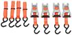 1" X 10' 1,500 Lb. Polyester Ratcheting Web Clamp Tie Downs, 4pk, Erickson 31352