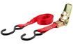 1" X 15' 1,200 Lb. Polyester Ratcheting Tie Downs, 2 Pack, Red, Erickson 34401