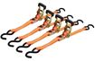 1" X 15' 2,000 Lb. Polyester Ratcheting Tie Down 4 pack, Erickson 31416