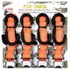 1" X 6' 2,000 Lb Polyester Buckle Strap Hunter Orange, 4 pack, Erickson 05740