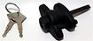 Clockwise Polymer T-Handle Lock - Black, Screw Mount, 2 Keys, T-ARE-SC