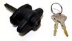 Counter Clockwise Polymer T-Handle Lock - Black, Screw Mount, 2 Keys, T-ARE-SCC