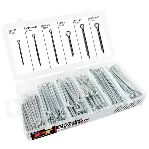 Performance Tool W5206 150 pc. large cotter pin assortment in case