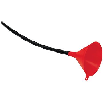 Performance Tool W220 red and black plastic funnel with 18 in. flexible spout