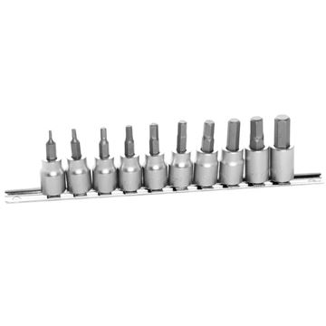 Performance Tool W1388 10 pc. 3/8" drive metric hex bit socket set