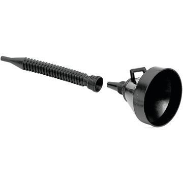 Performance Tool W227 2 pc. black plastic flex funnel with handle and removable spout