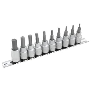 Performance Tool W1387 10 pc. 3/8" drive SAE hex bit socket set