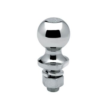 Draw-Tite chrome hitch ball, 1-7/8 inch, with threaded shank, lock washer and hex nut