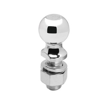 Draw-Tite chrome hitch ball, 2-5/16 inch, with threaded shank, lock washer and hex nut
