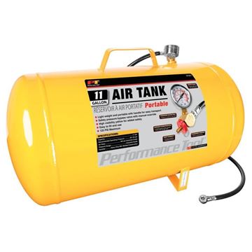 Performance Tool W10011 11 gallon portable air tank in high visibility yellow