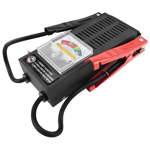 Performance Tool W2988 100 amp battery load tester with color zone meter and red and black clamp leads