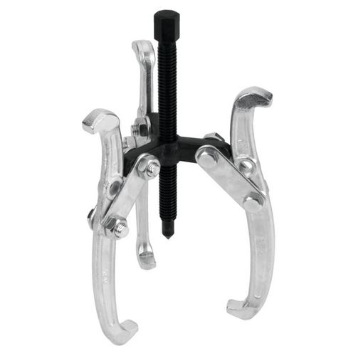Performance Tool W137P silver zinc plated 3-jaw gear puller with black threaded center screw and crossbar