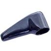 Single black 6 gauge electrical boot with a tapered body and oval cable opening on a white background