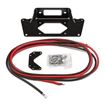 WARN 93720 black winch mount plate with contactor plate and hardware shown for Honda Pioneer 500